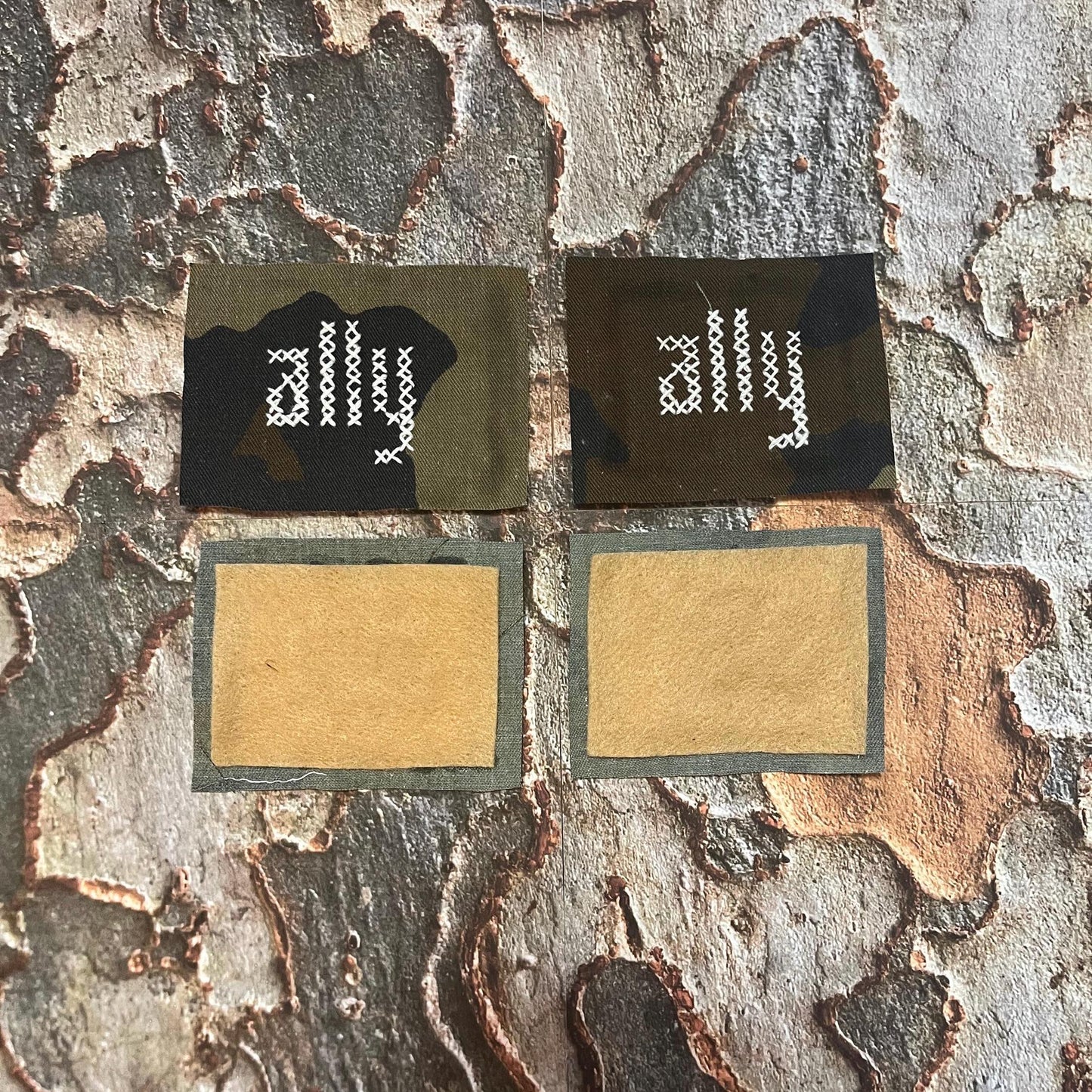 Ally Cross Stitched Patch / Raw Edge / Sew On