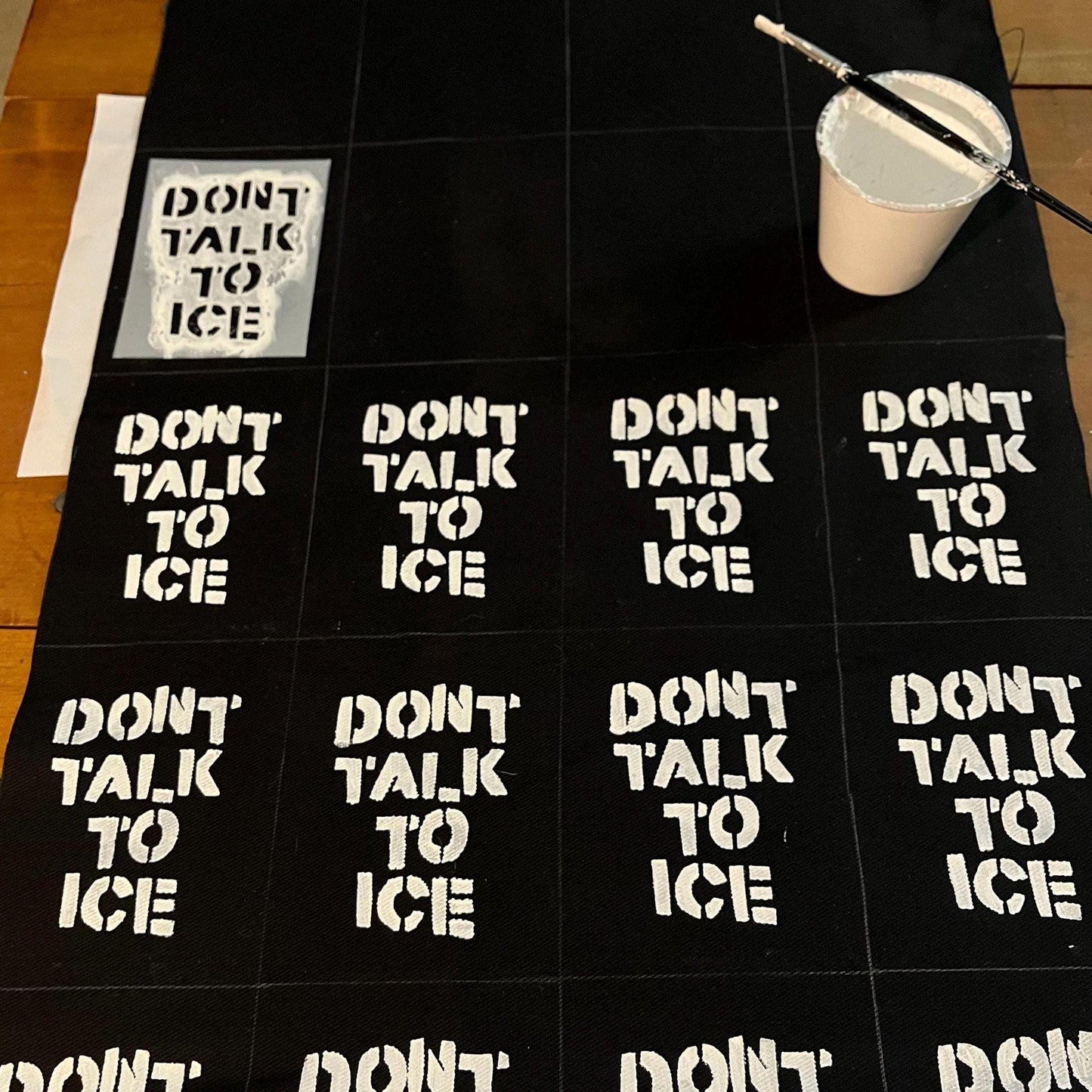 Don’t Talk To ICE Patch / Raw Edge / Sew On