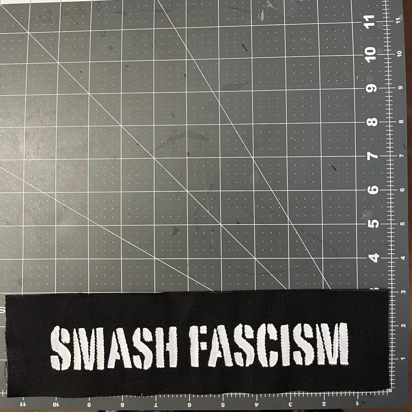 Smash Fascism Back Patch / Raw Edge / Sew On