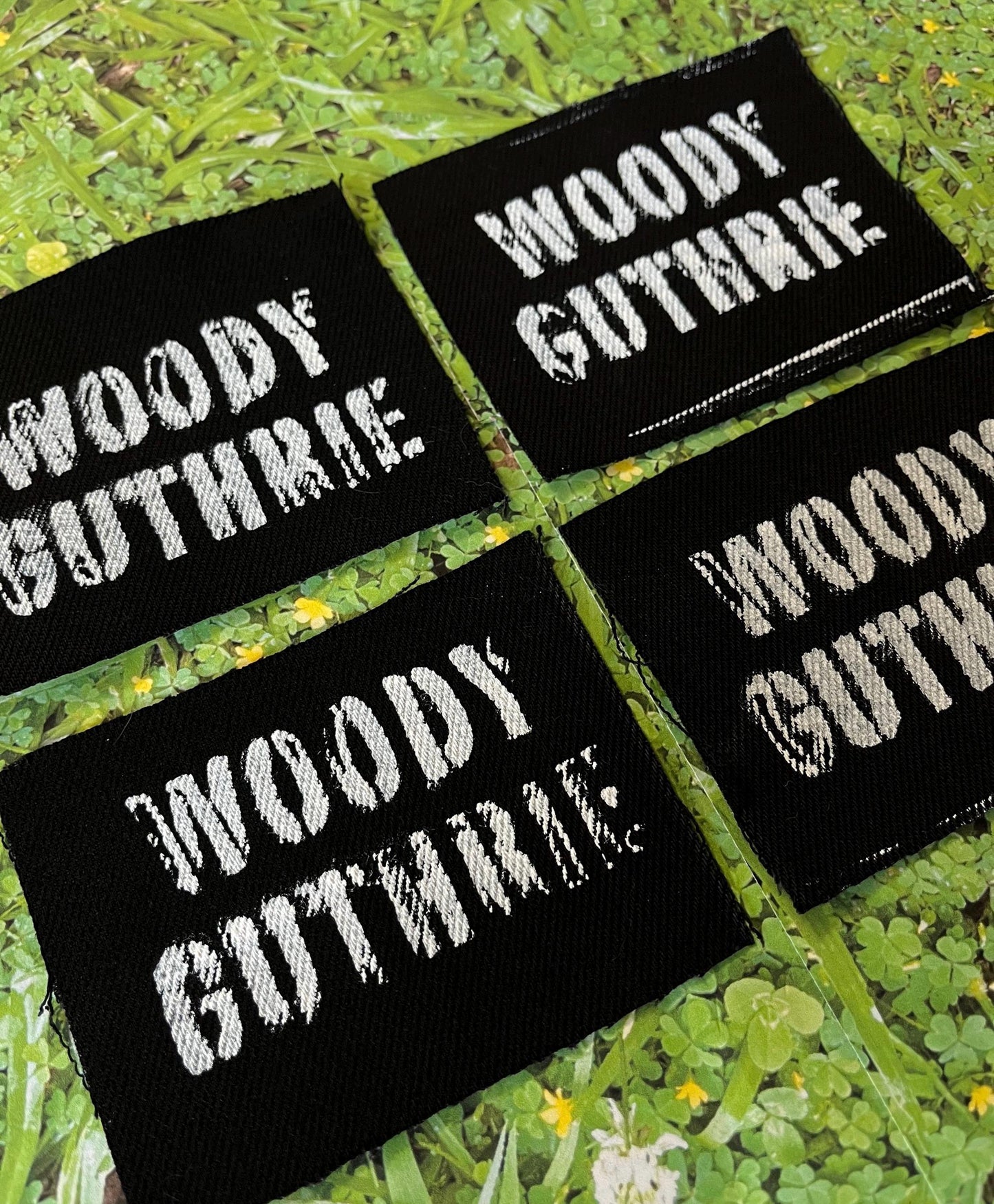 Woody Guthrie Patch / Raw Edge / Sew On