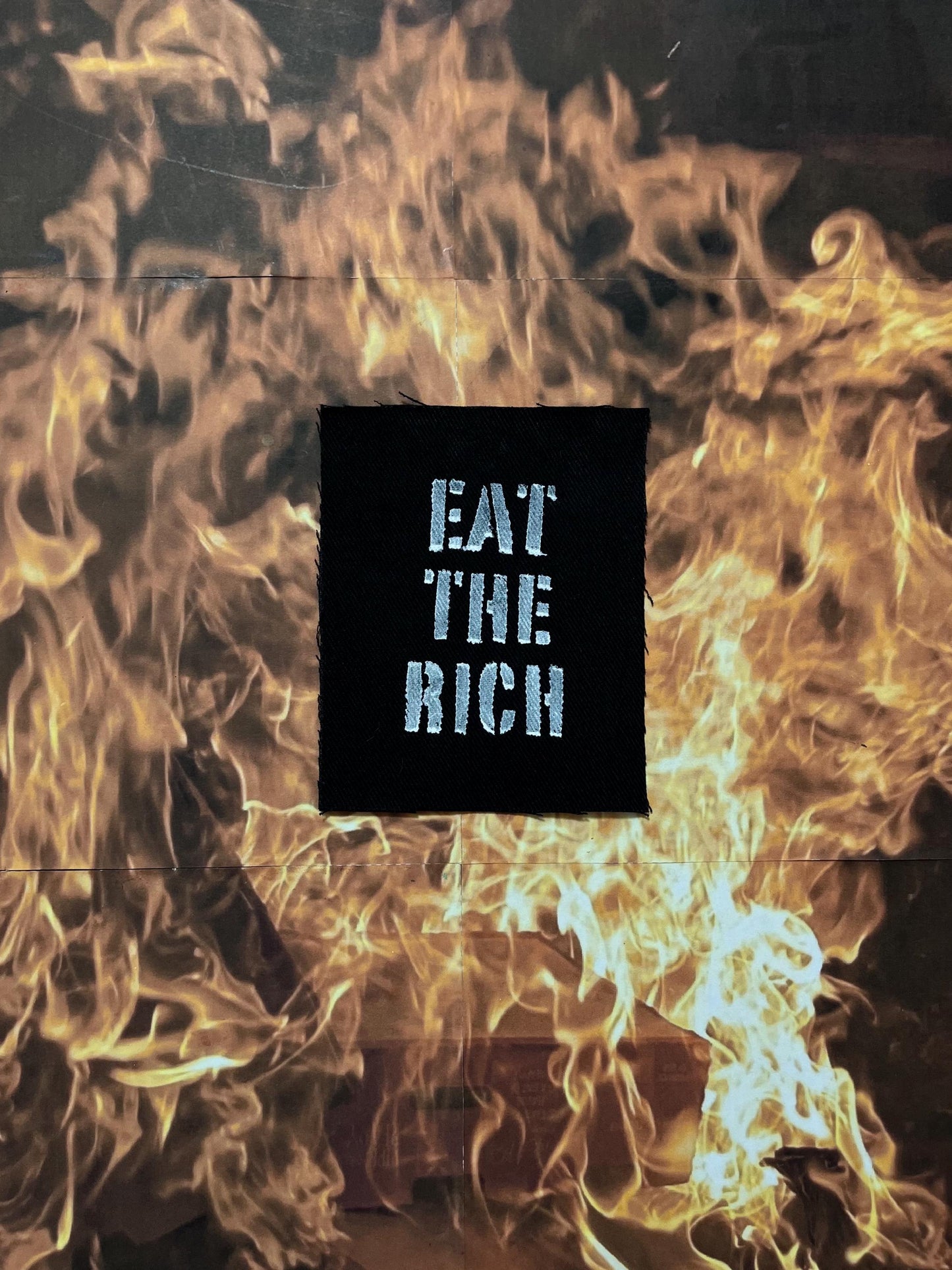 Eat The Rich Patch / Raw Edge / Sew On