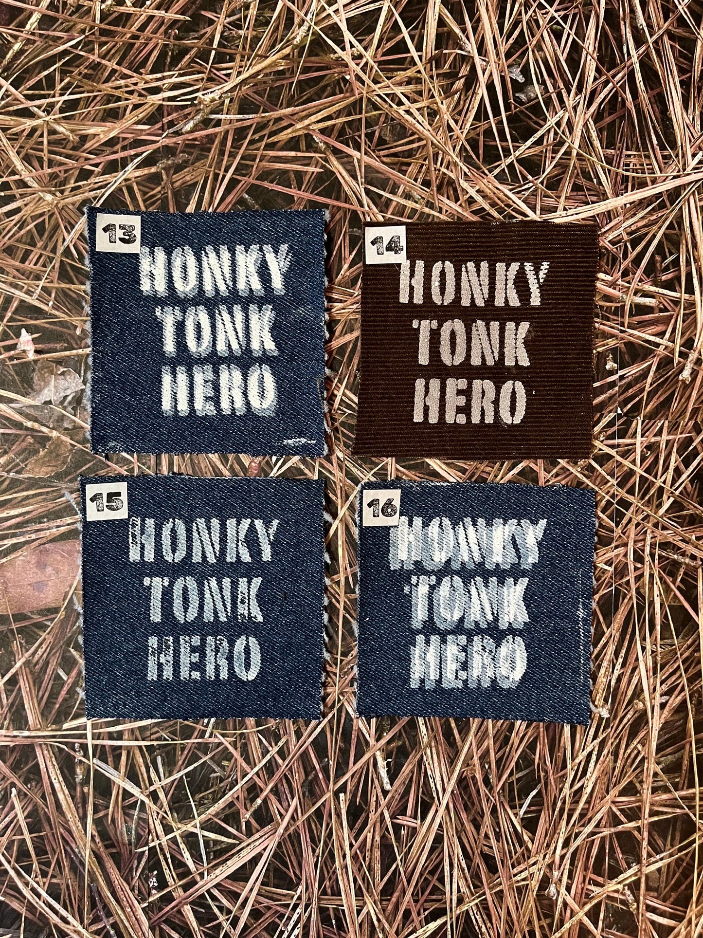 U-Pick Honky Tonk Hero Patches / Raw Edge / Sew On