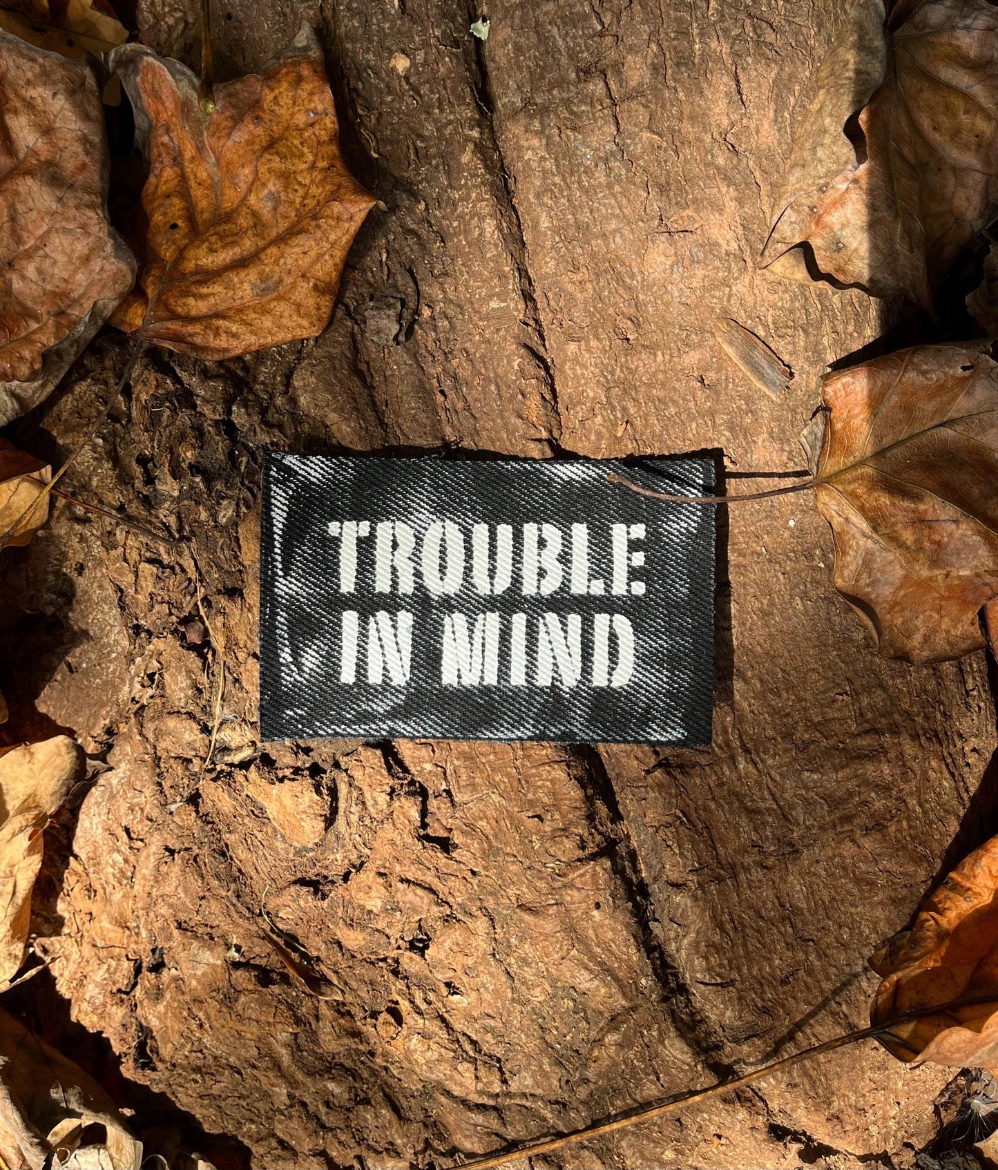 Trouble In Mind Patch / Raw Edge / Sew On