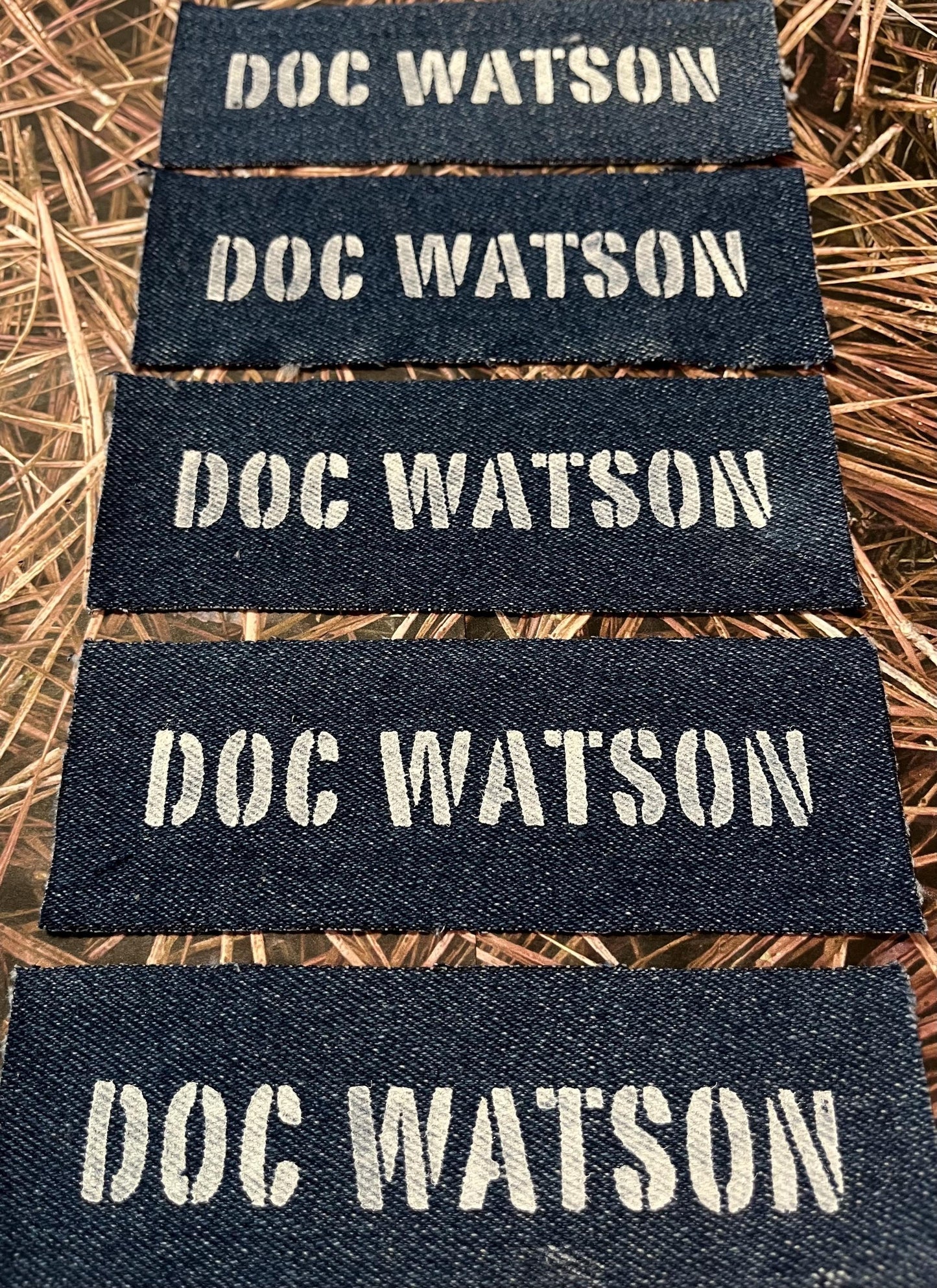 Doc Watson Denim Patch / Raw Edge / Sew On