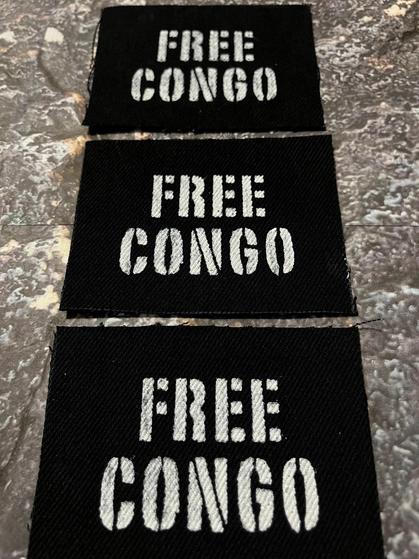 Free Congo Patch / Raw Edge / Sew On