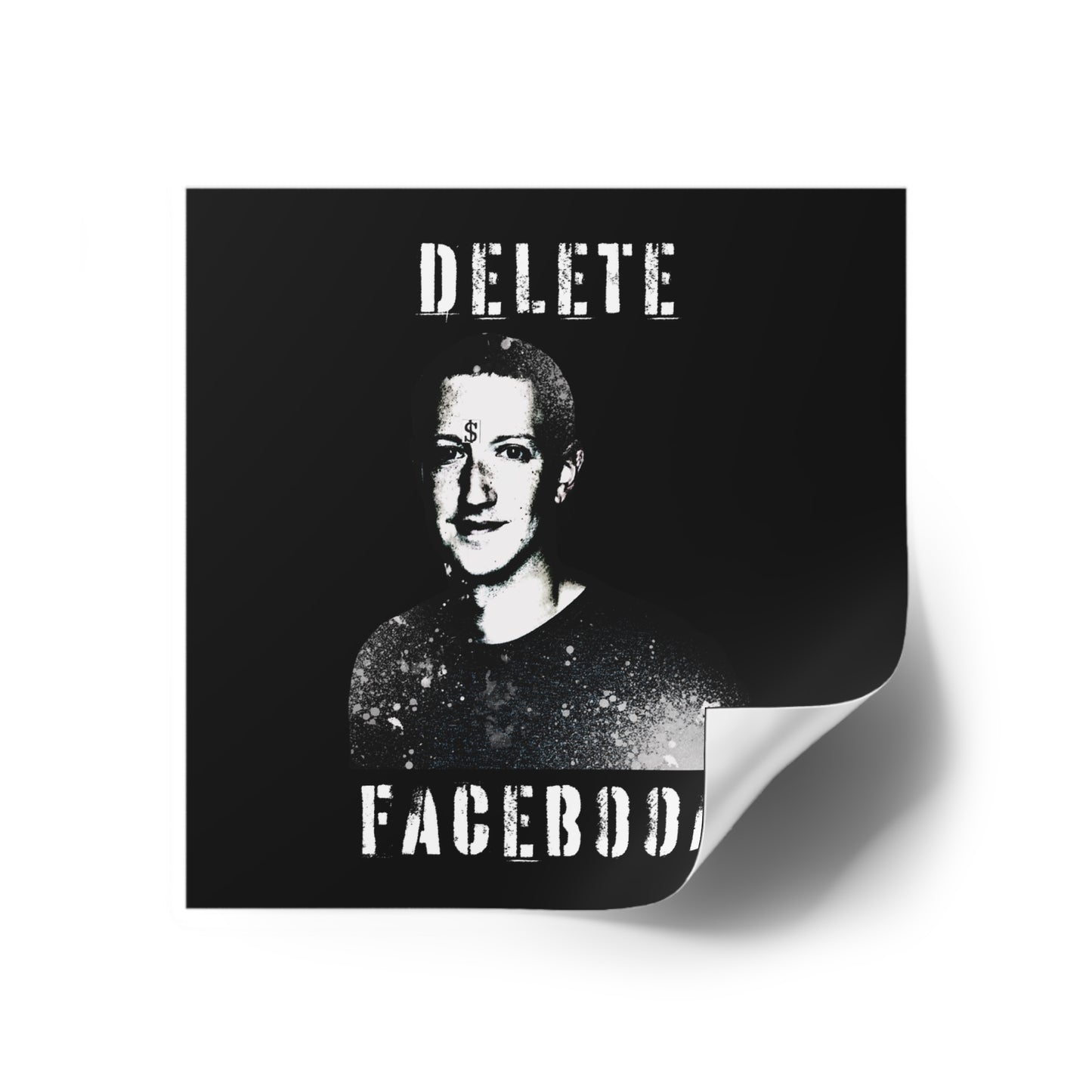 Delete Facebook Vinyl Sticker