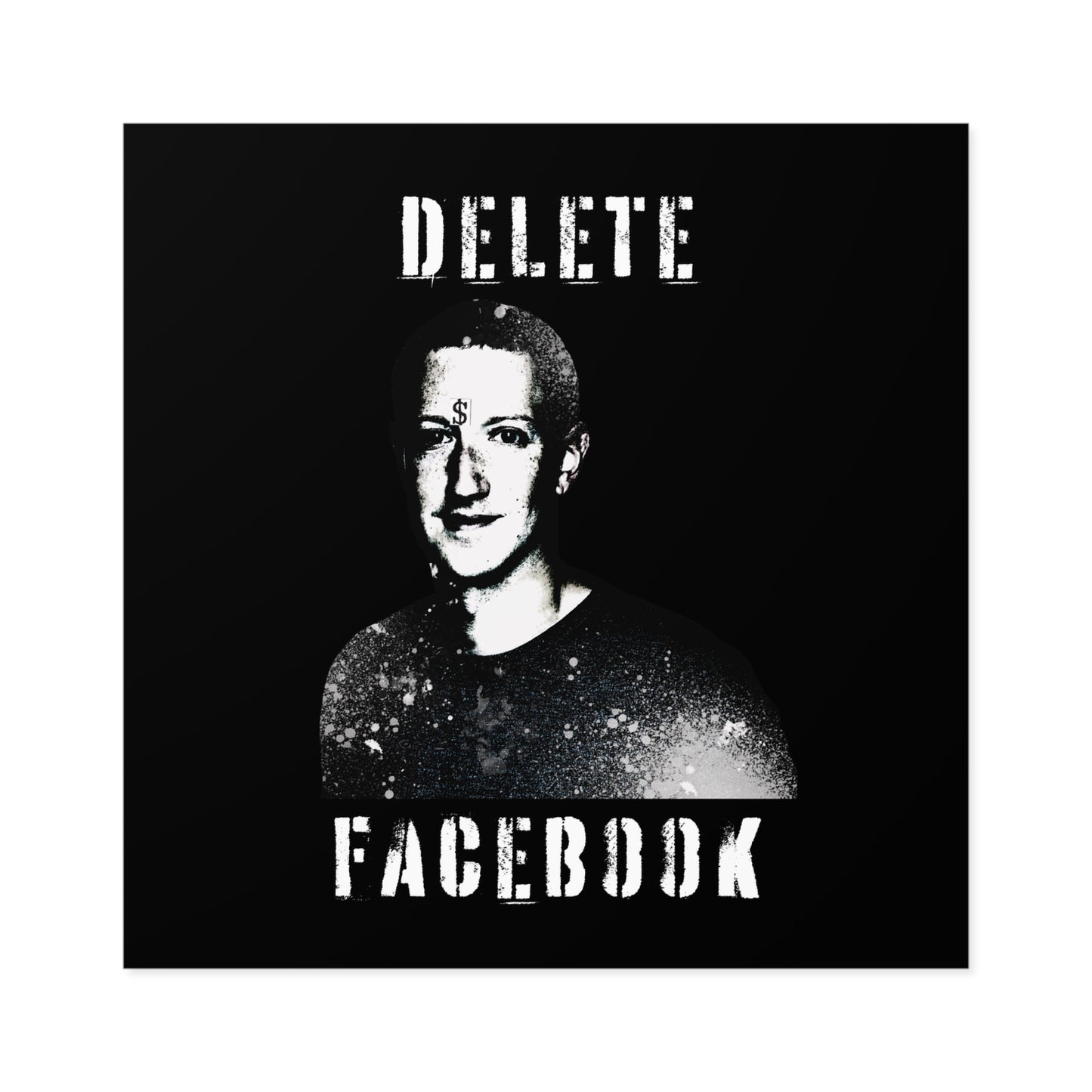 Delete Facebook Vinyl Sticker