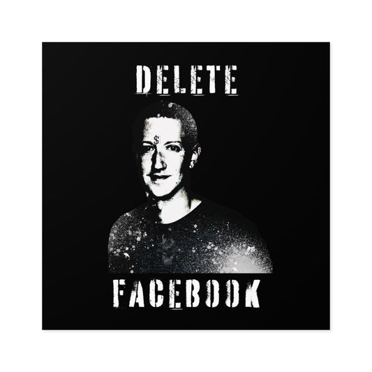 Delete Facebook Vinyl Sticker