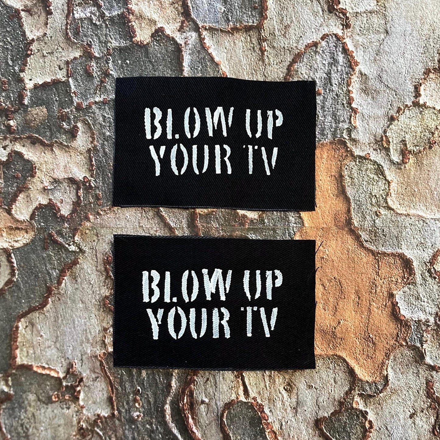 Blow Up Your TV Patch / Raw Edge / Sew On