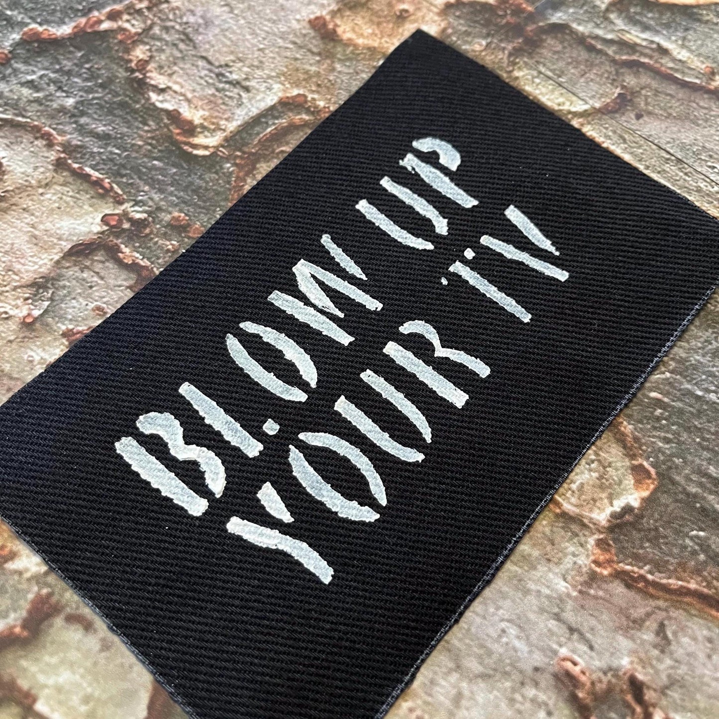 Blow Up Your TV Patch / Raw Edge / Sew On