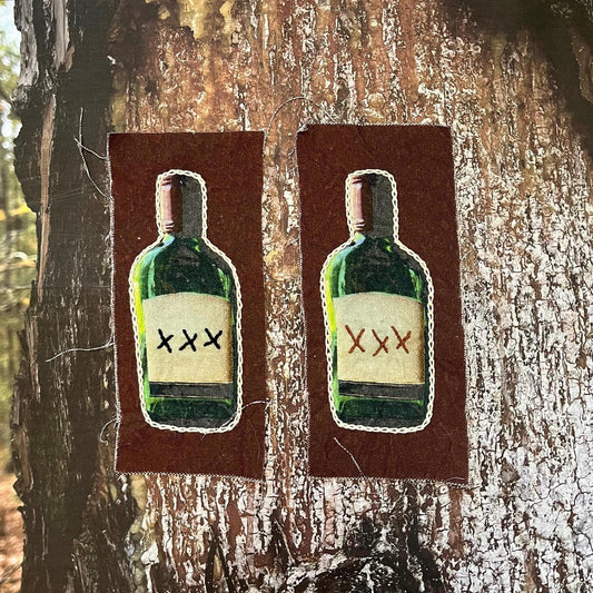 Moonshine Patch / Printed / Raw Edge / Sew On