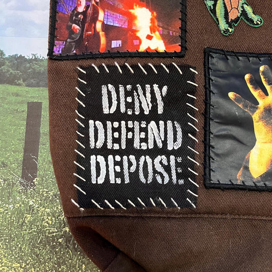 Deny Defend Depose Patch / Raw Edge / Sew On