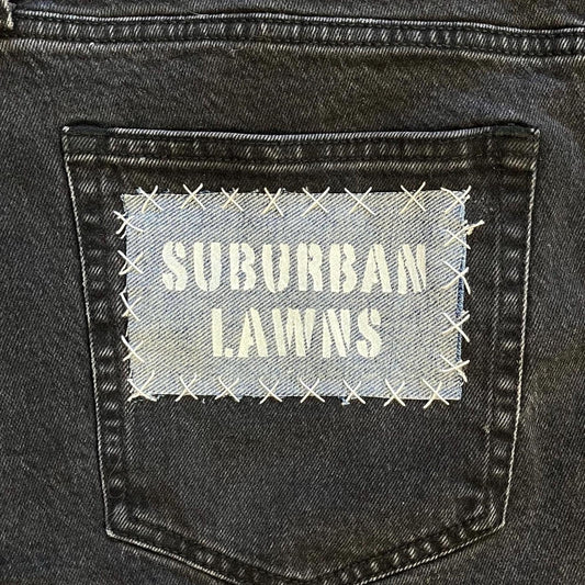 Suburban Lawns Patch, Denim / Raw Edge / Sew On