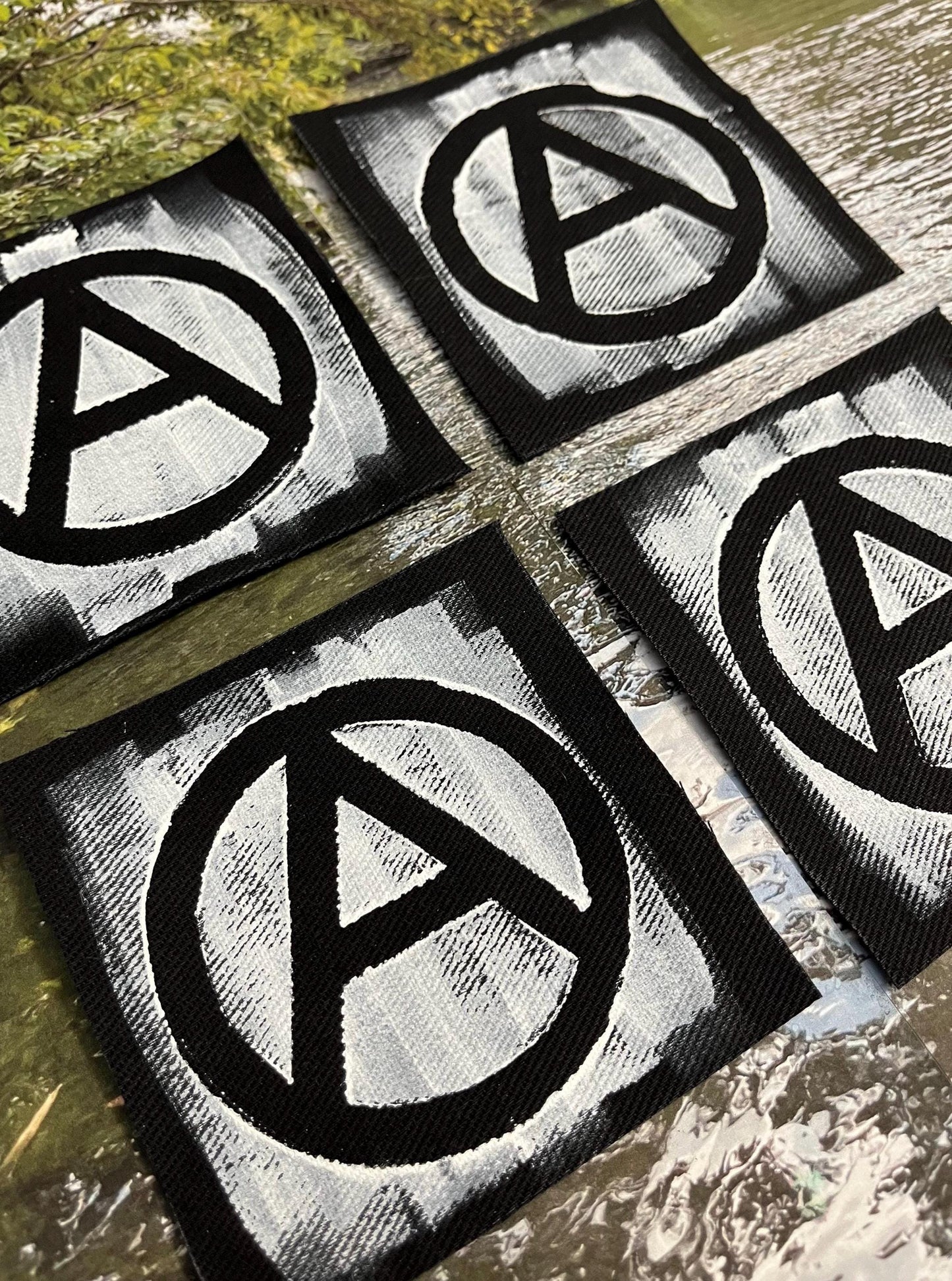 Anarchy Symbol Patch / Raw Edge / Sew On