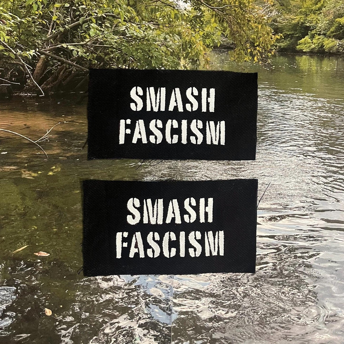 Smash Fascism Patch / Raw Edge / Sew On