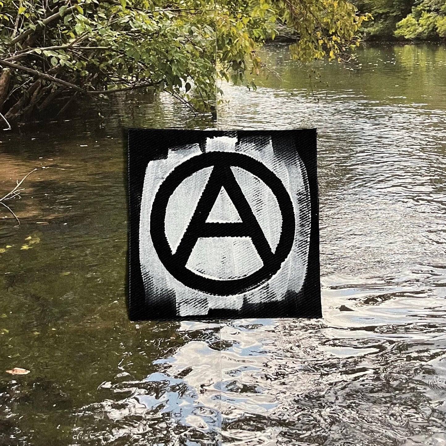 Anarchy Symbol Patch / Raw Edge / Sew On