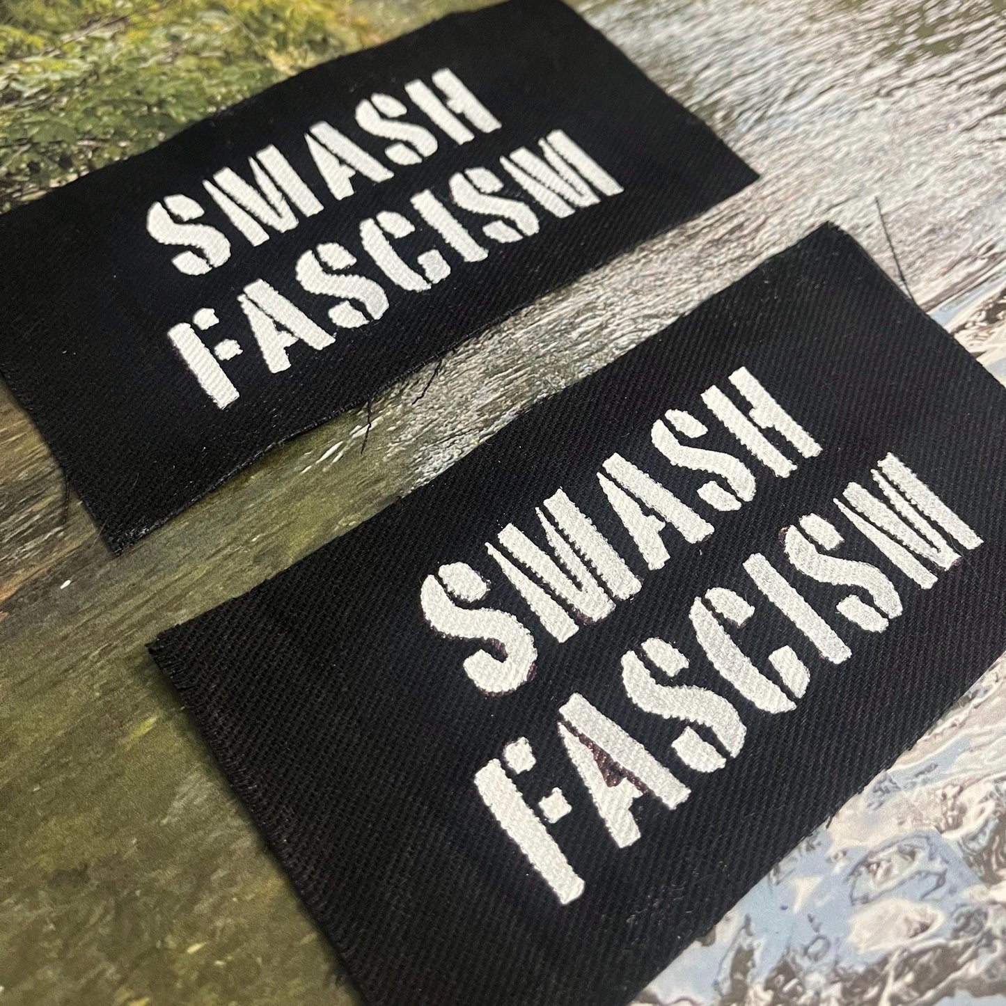 Smash Fascism Patch / Raw Edge / Sew On