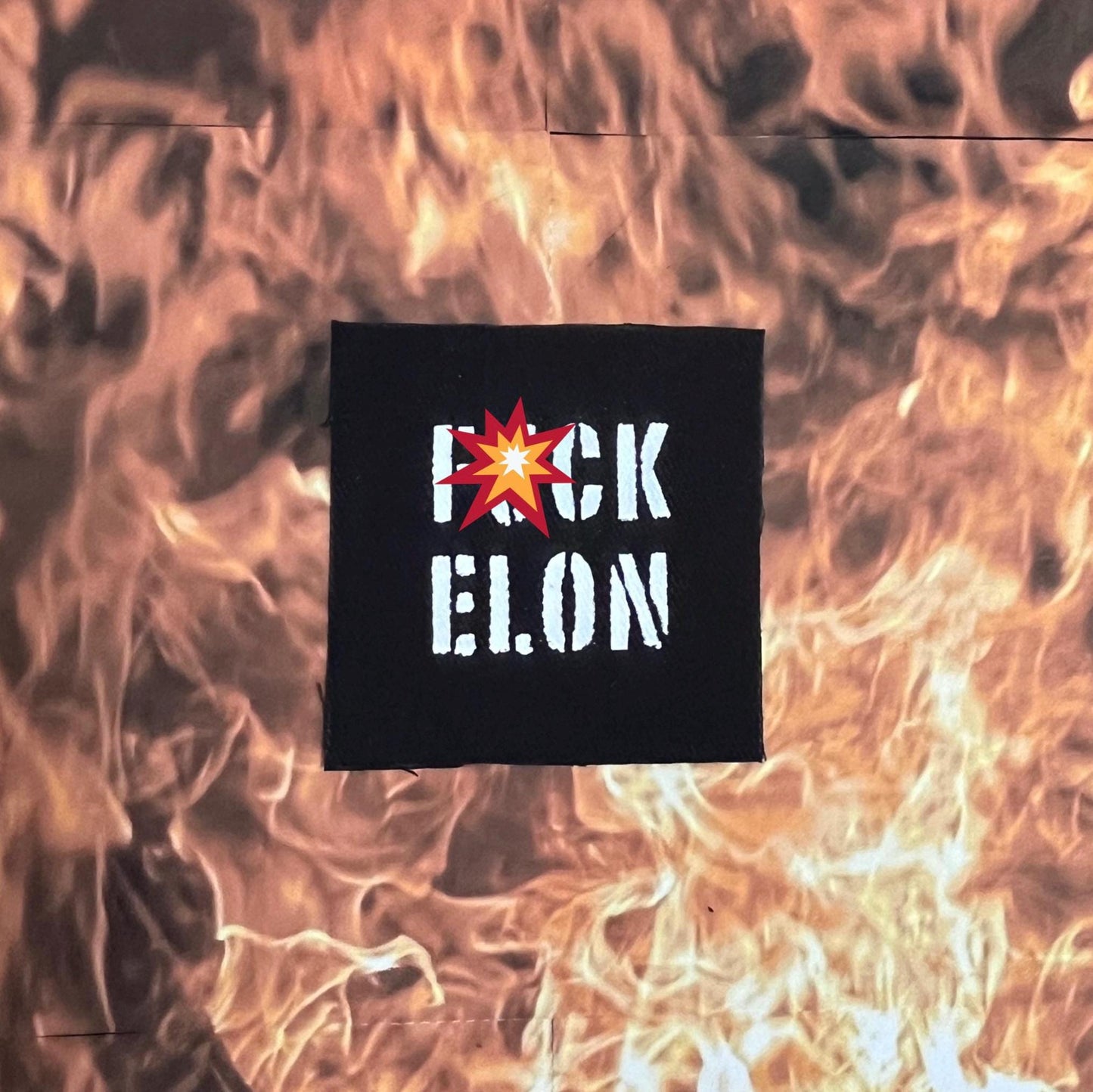 F*ck Elon Patch / Raw Edge / Sew On
