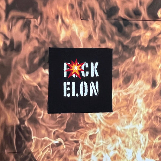 F*ck Elon Patch / Raw Edge / Sew On