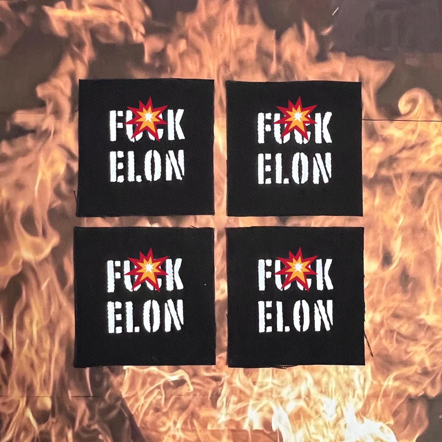 F*ck Elon Patch / Raw Edge / Sew On
