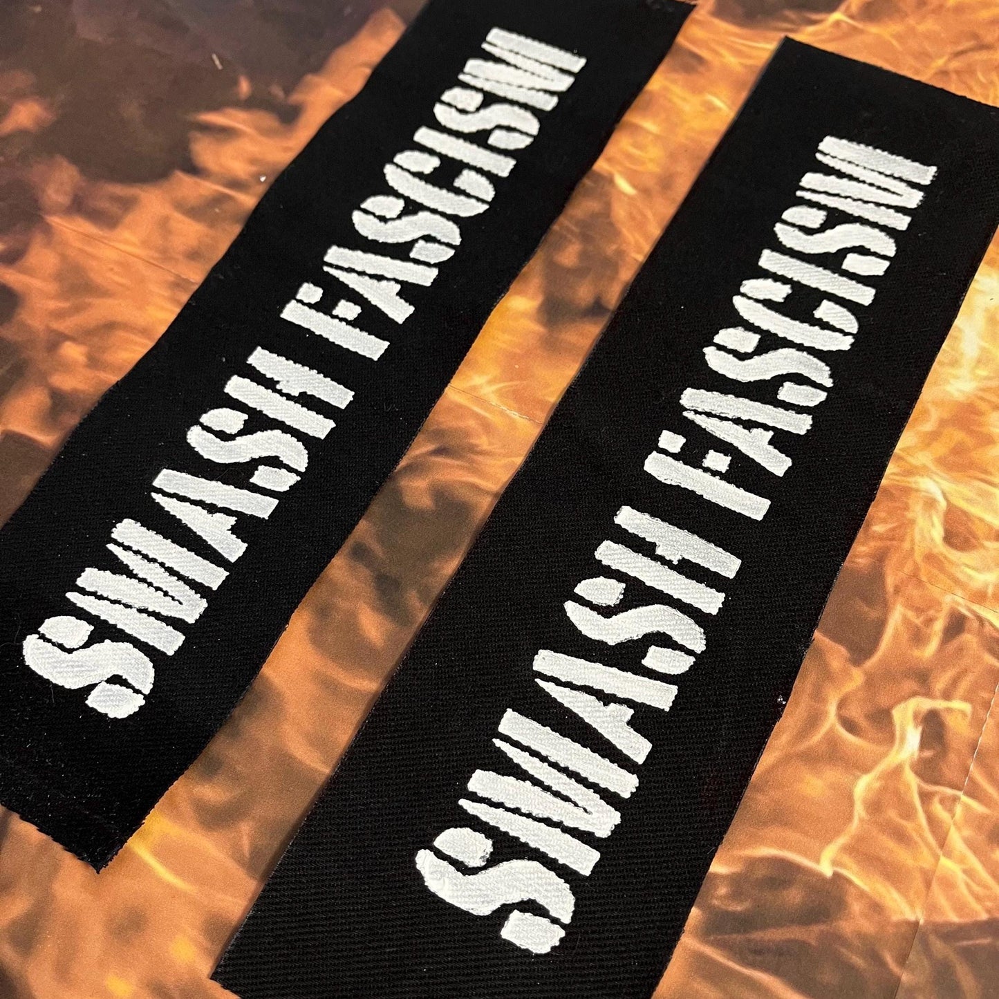 Smash Fascism Back Patch / Raw Edge / Sew On