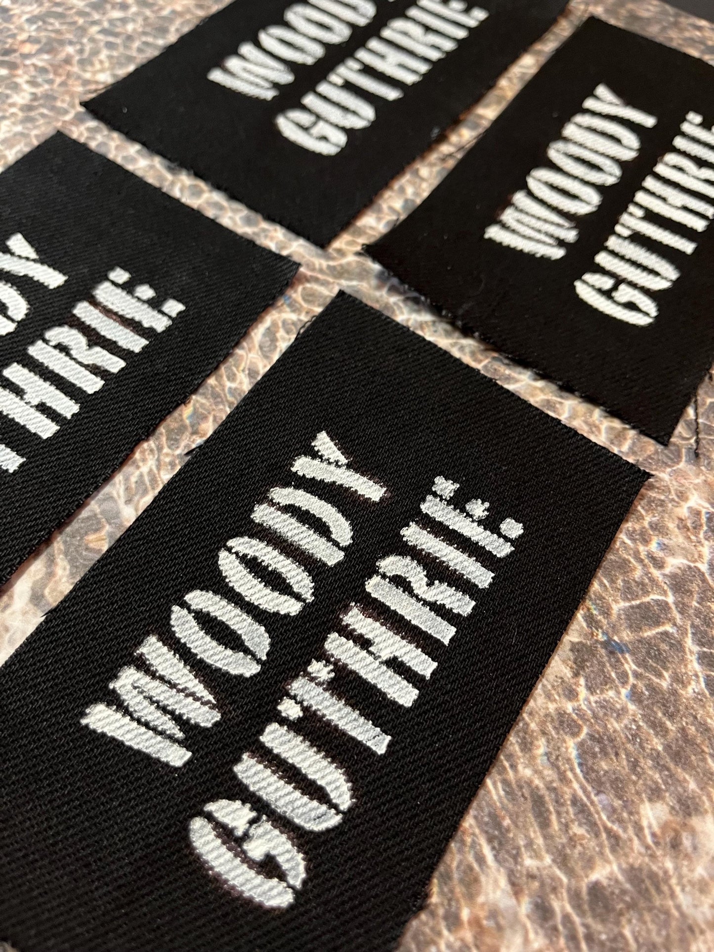 Woody Guthrie Patch / Raw Edge / Sew On