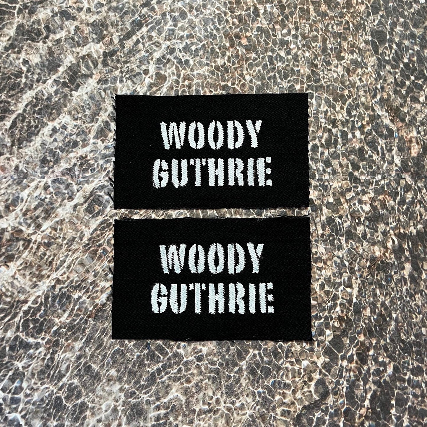 Woody Guthrie Patch / Raw Edge / Sew On