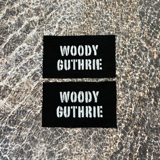 Woody Guthrie Patch / Raw Edge / Sew On