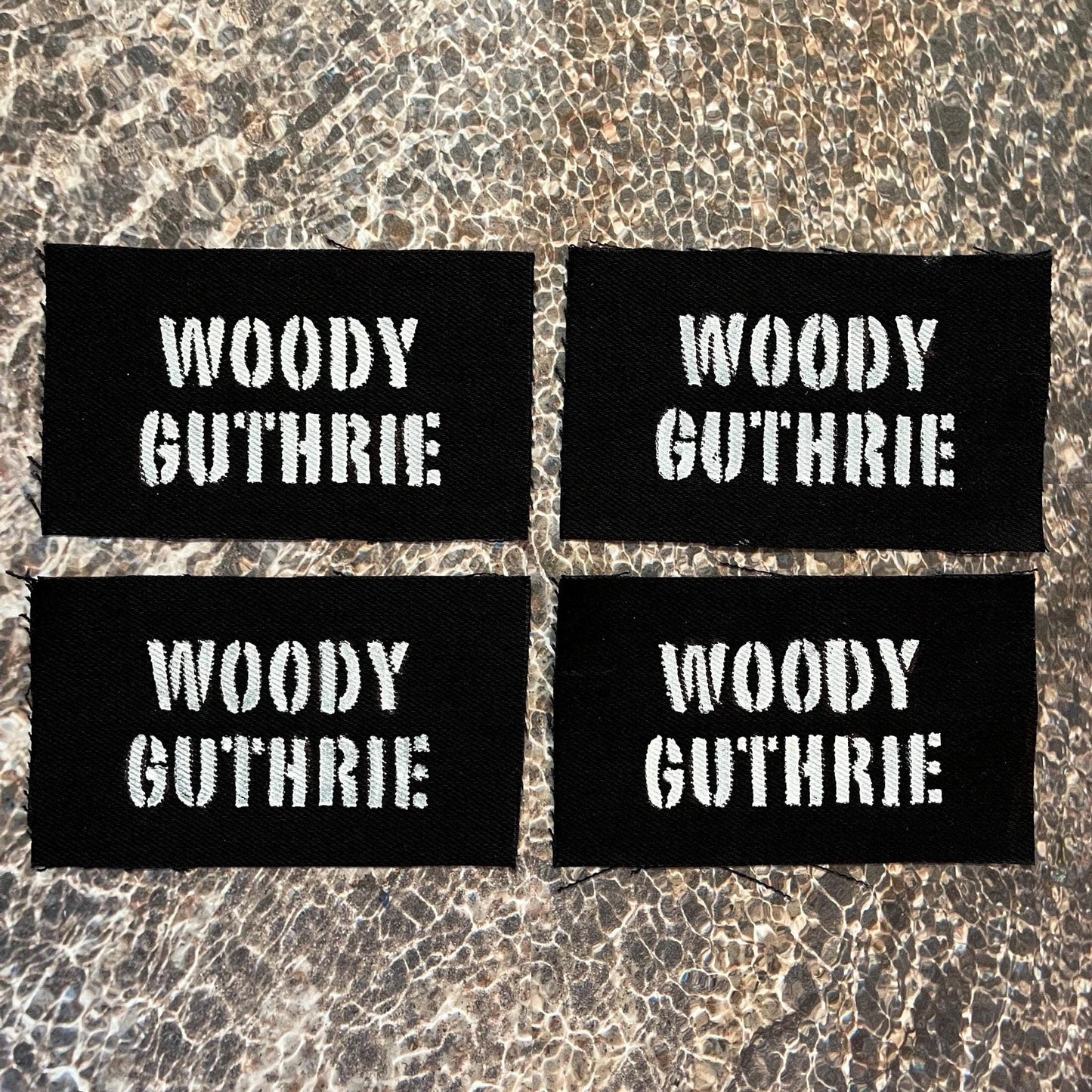 Woody Guthrie Patch / Raw Edge / Sew On