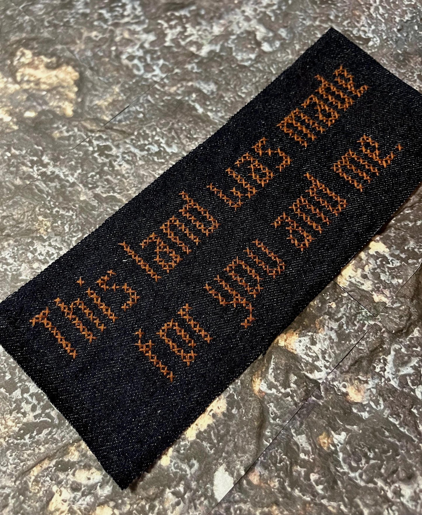 Woody Guthrie This Land Is Your Land / Cross Stitched Patch / Raw Edge / Sew On