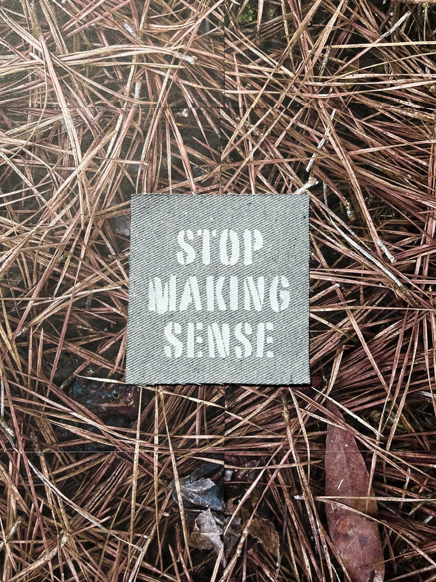 Stop Making Sense Denim Patch / Raw Edge / Sew On