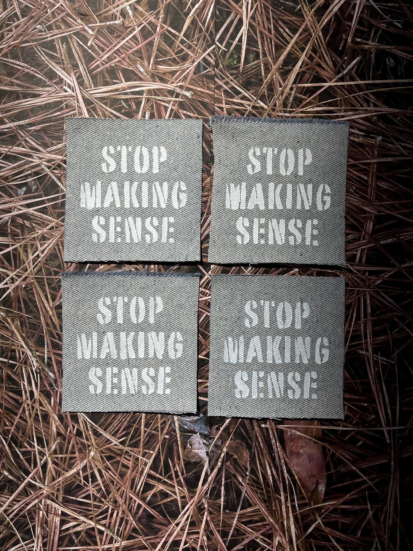 Stop Making Sense Denim Patch / Raw Edge / Sew On