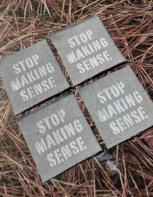 Stop Making Sense Denim Patch / Raw Edge / Sew On