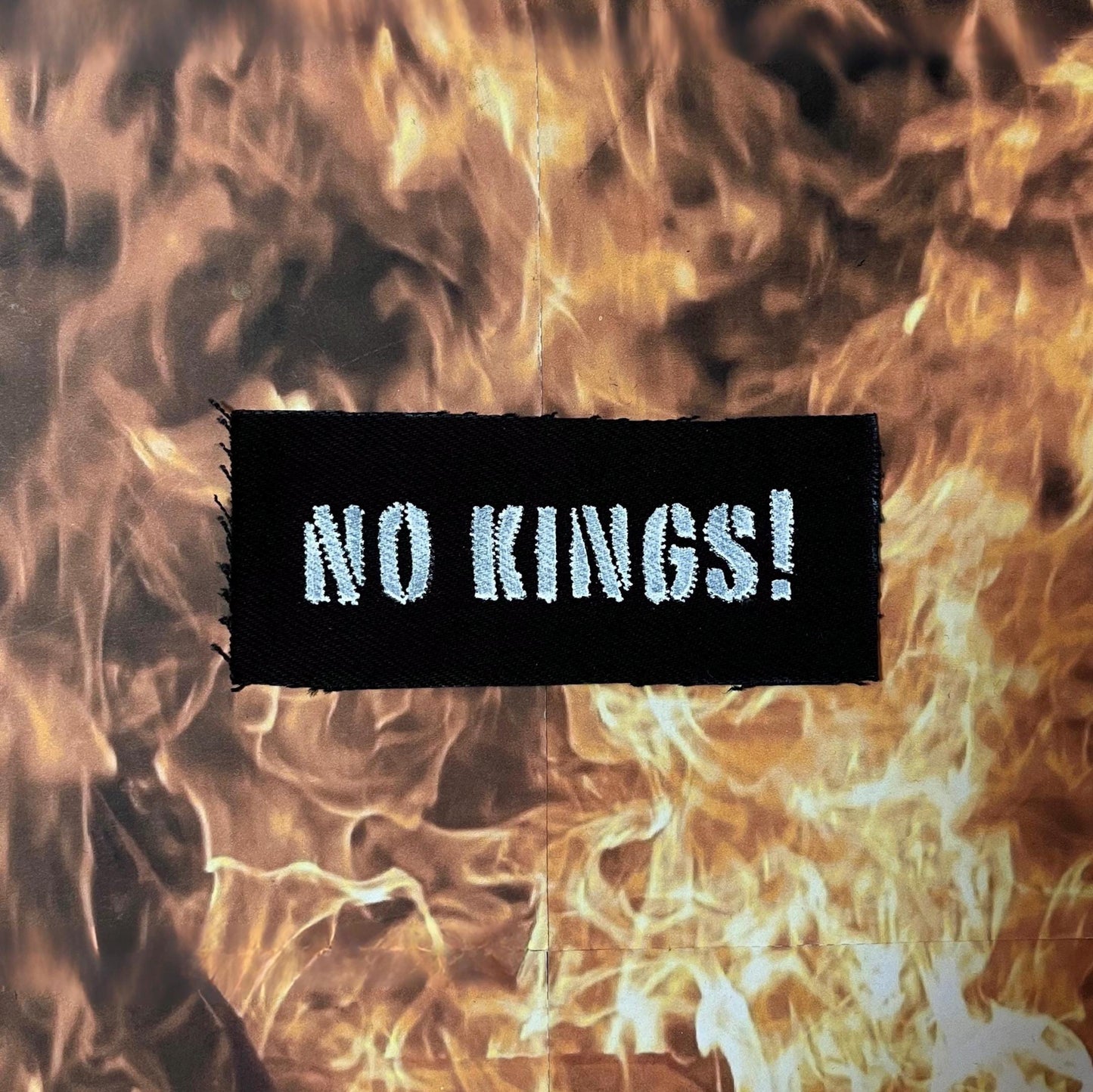 No Kings Patch / Raw Edge / Sew On