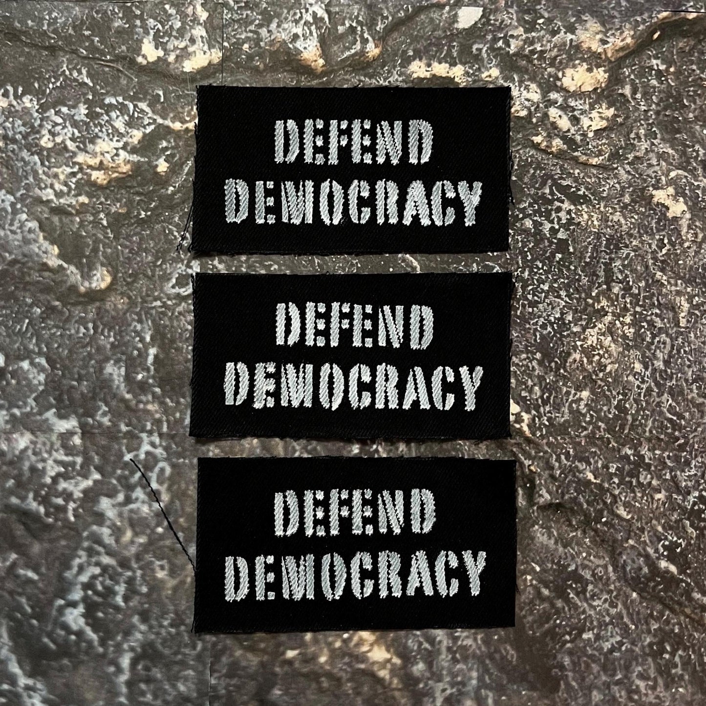 Defend Democracy Patch / Raw Edge / Sew On