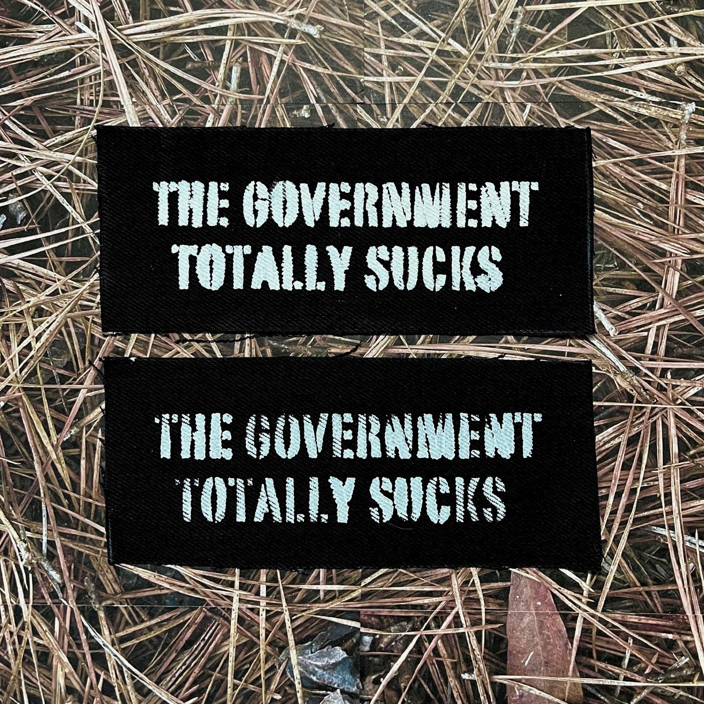 The Government Totally Sucks Patch / Raw Edge / Sew On
