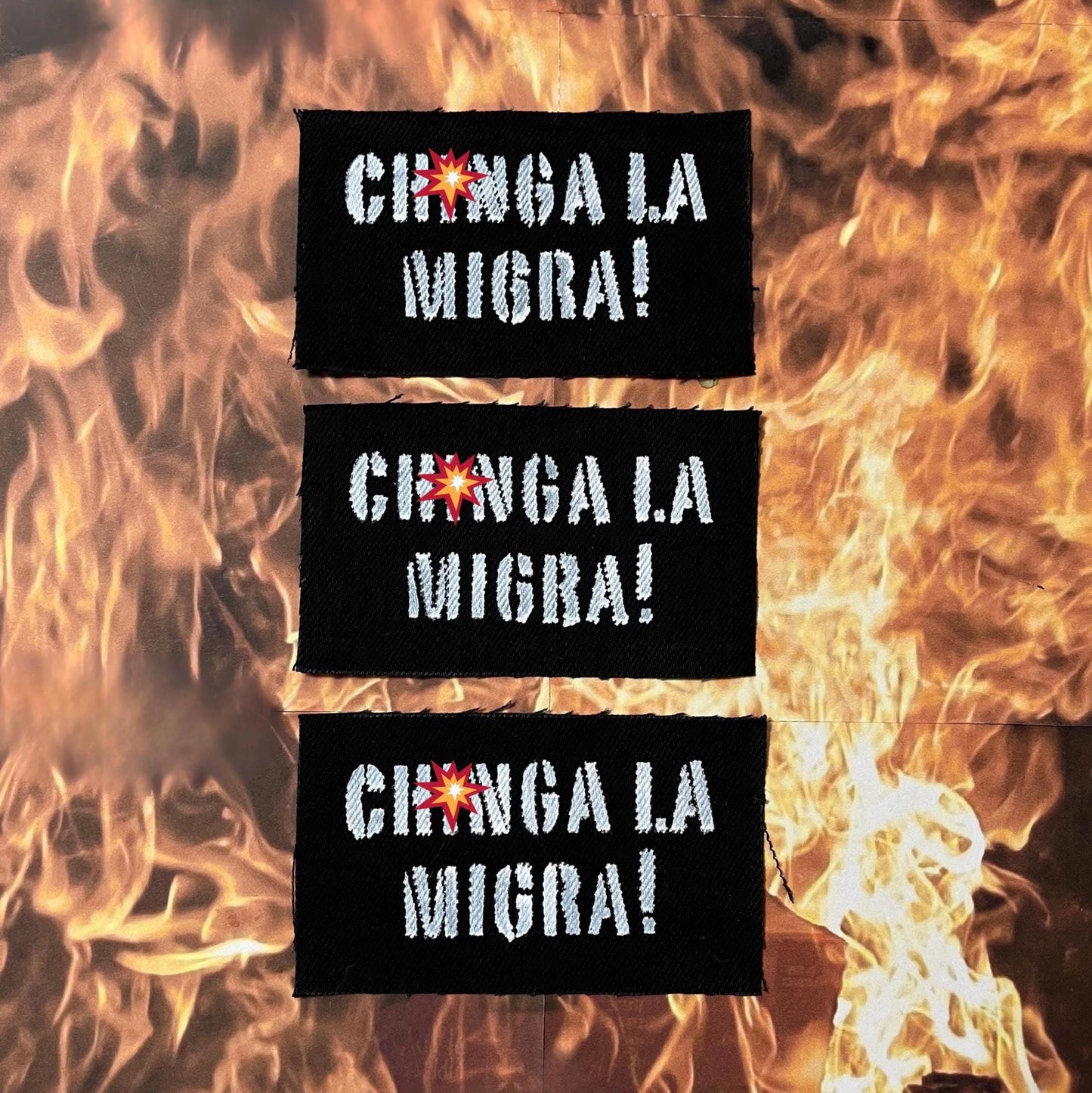 Ch*nga La Migra Patch / Raw Edge / Sew On