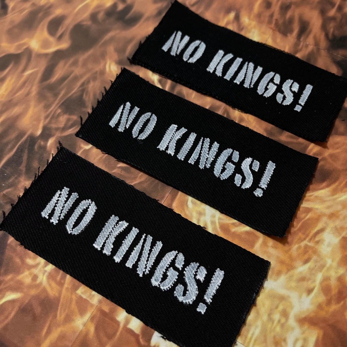No Kings Patch / Raw Edge / Sew On