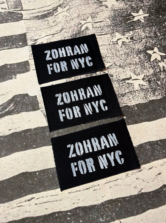 Zohran For NYC Patch / Raw Edge / Sew On