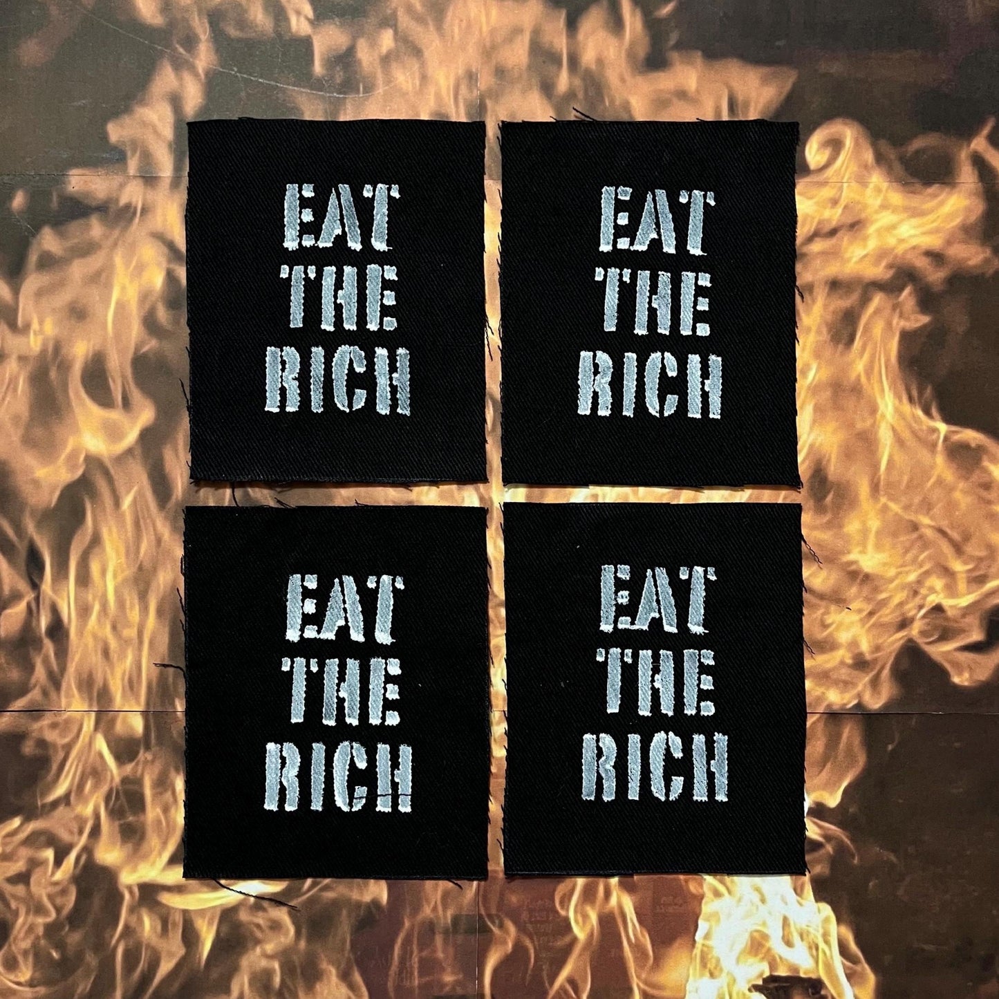 Eat The Rich Patch / Raw Edge / Sew On