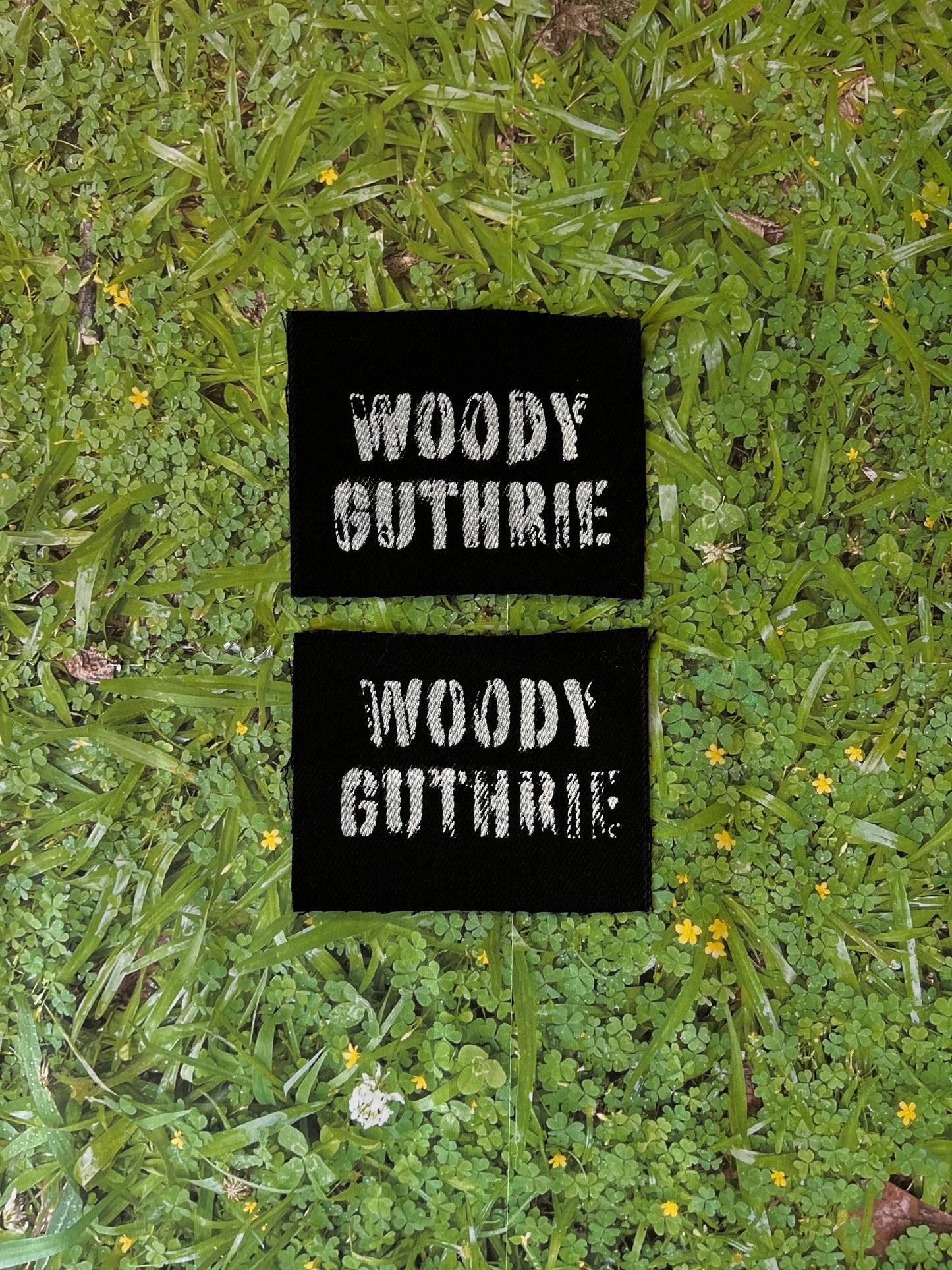 Woody Guthrie Patch / Raw Edge / Sew On