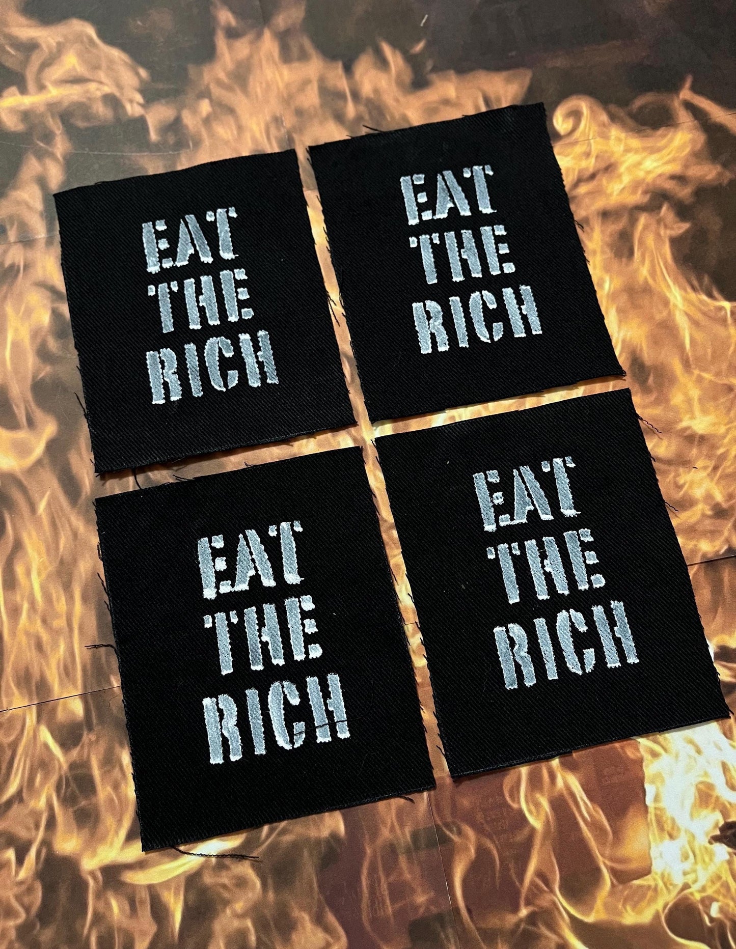 Eat The Rich Patch / Raw Edge / Sew On