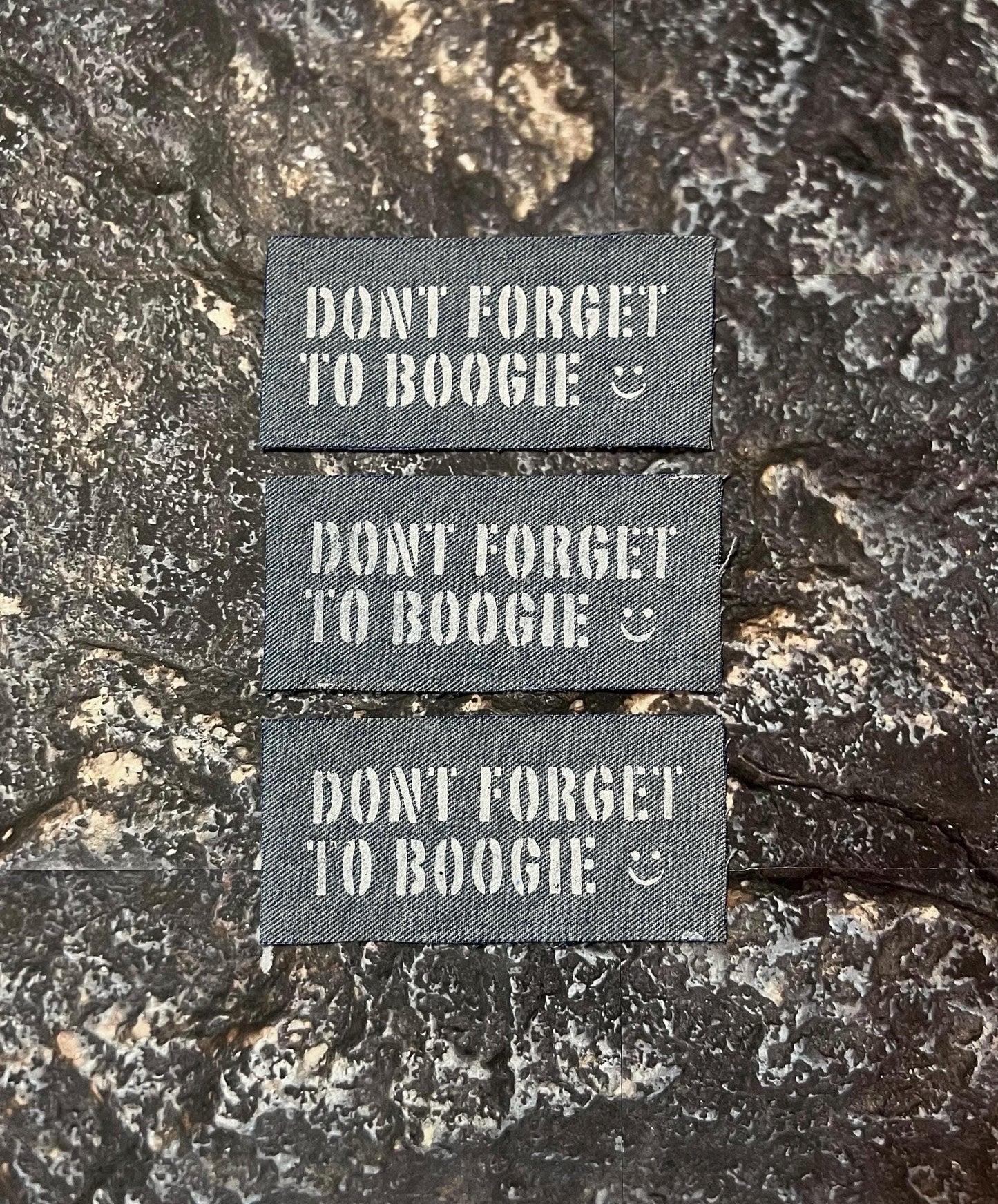 Don’t Forget To Boogie Denim Patch / Raw Edge / Sew On