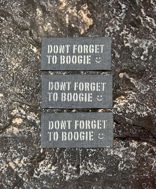 Don’t Forget To Boogie Denim Patch / Raw Edge / Sew On