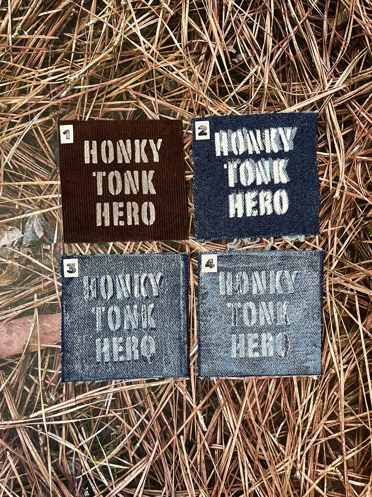 U-Pick Honky Tonk Hero Patches / Raw Edge / Sew On