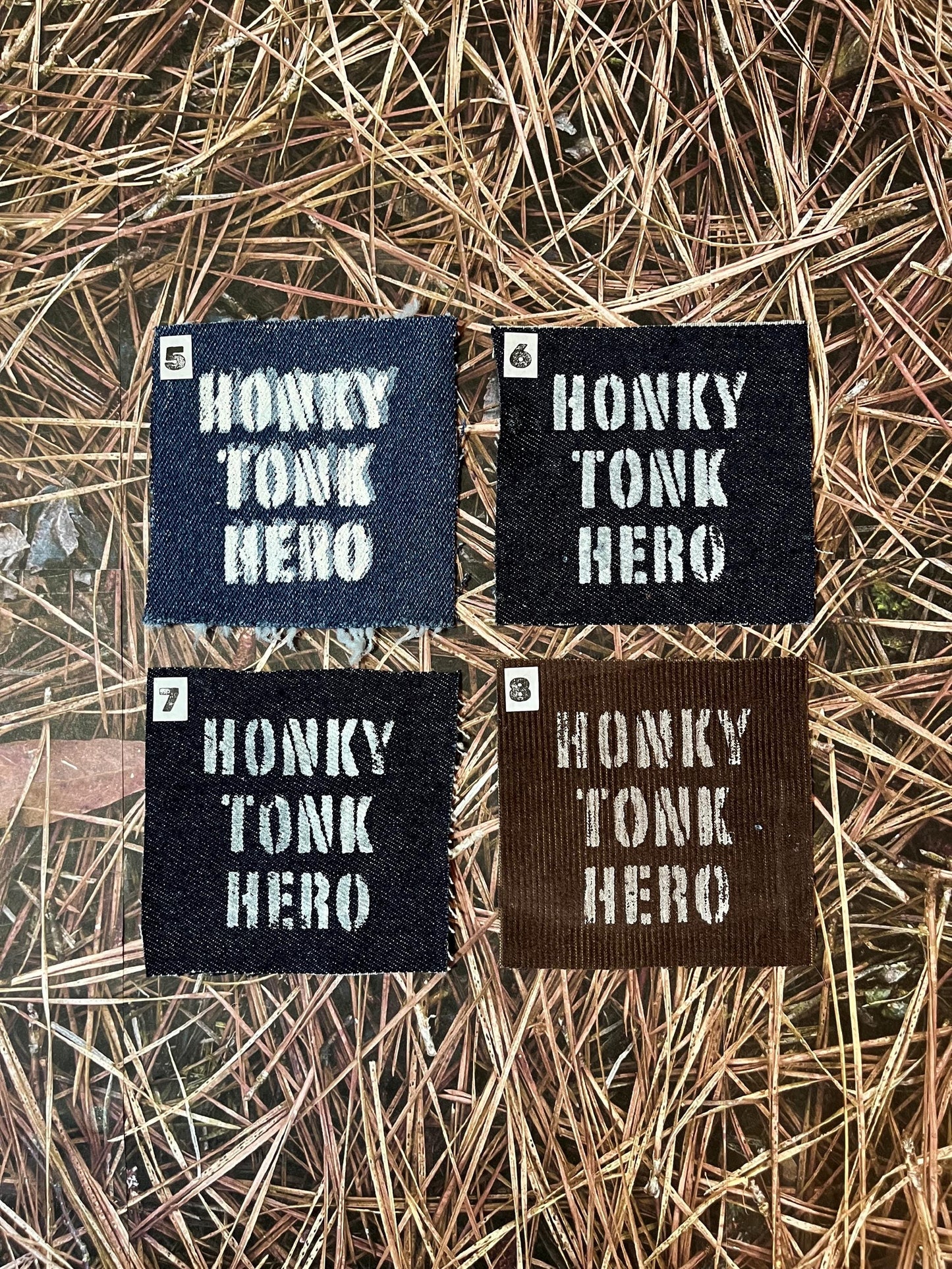 U-Pick Honky Tonk Hero Patches / Raw Edge / Sew On