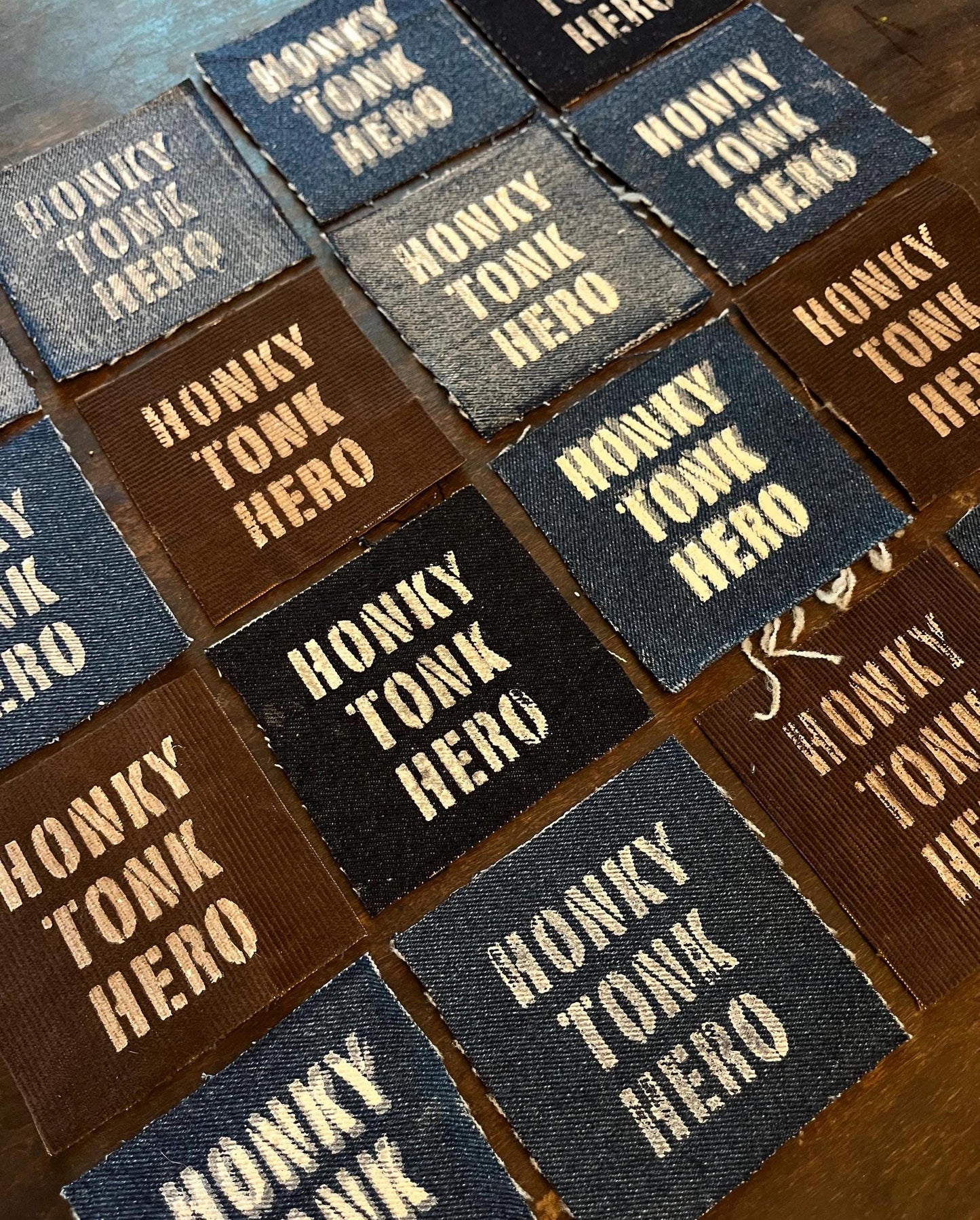 U-Pick Honky Tonk Hero Patches / Raw Edge / Sew On