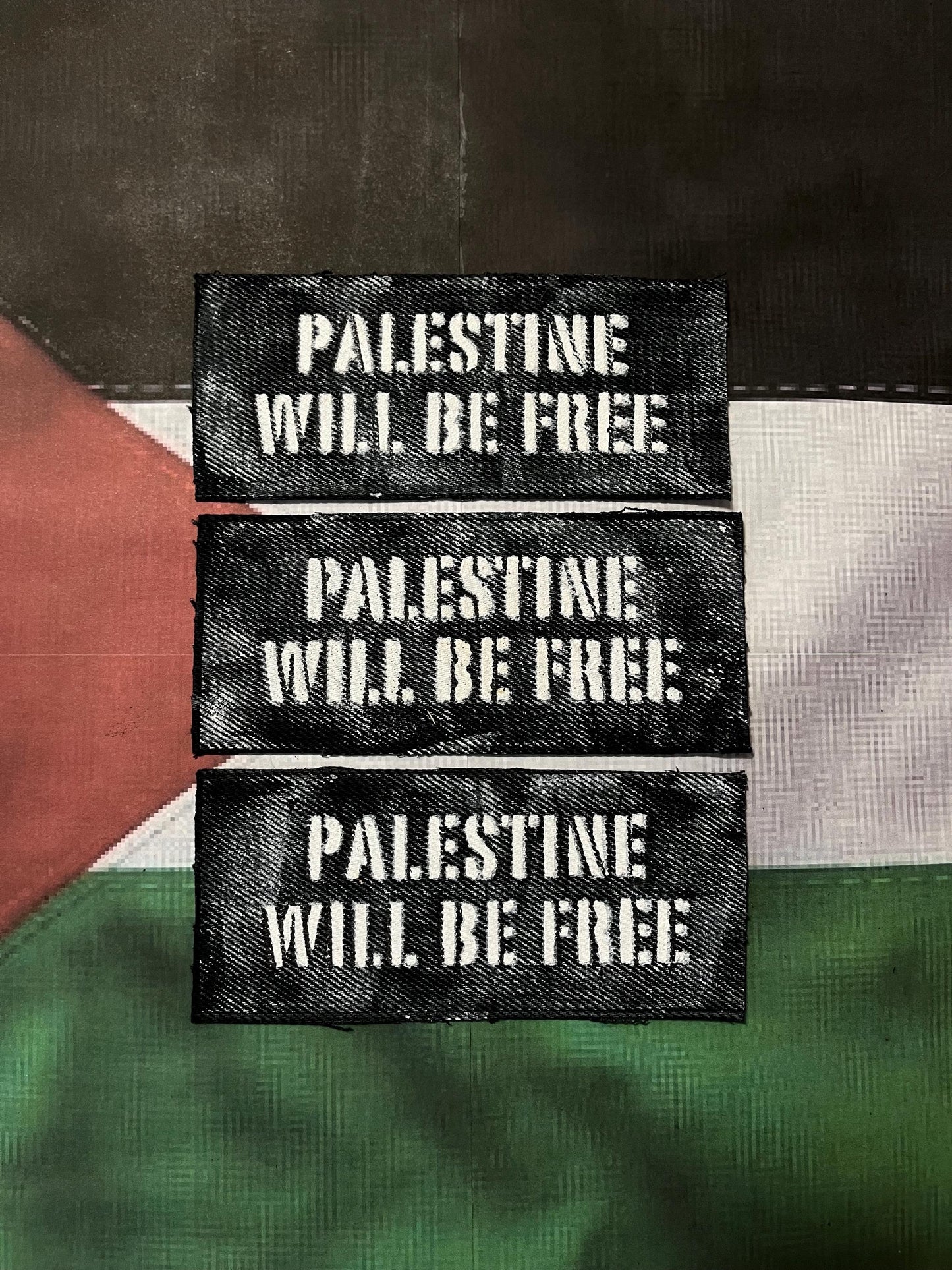 Palestine Will Be Free Patch / Raw Edge / Sew On