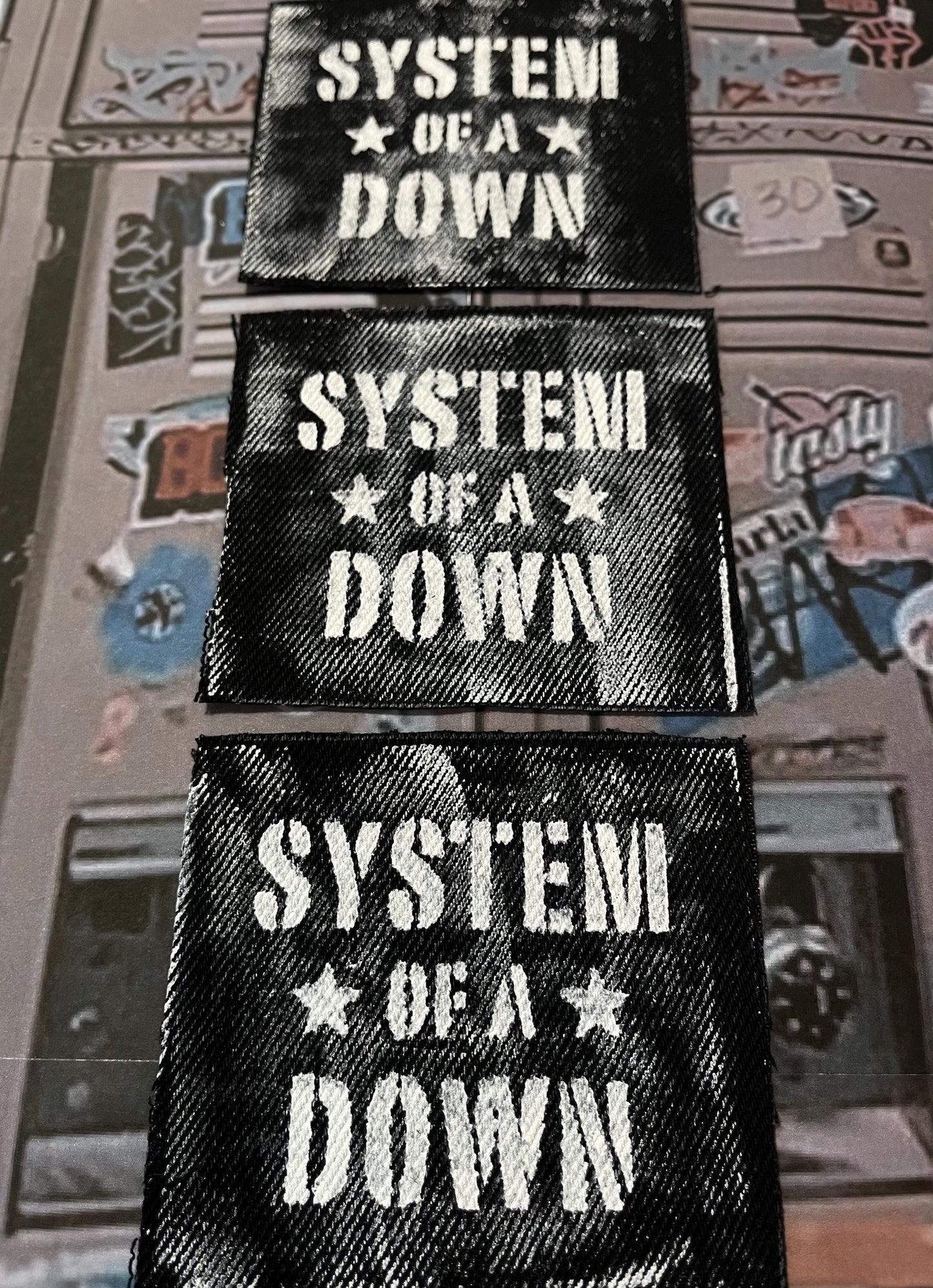 System Of A Down Patch / Raw Edge / Sew On