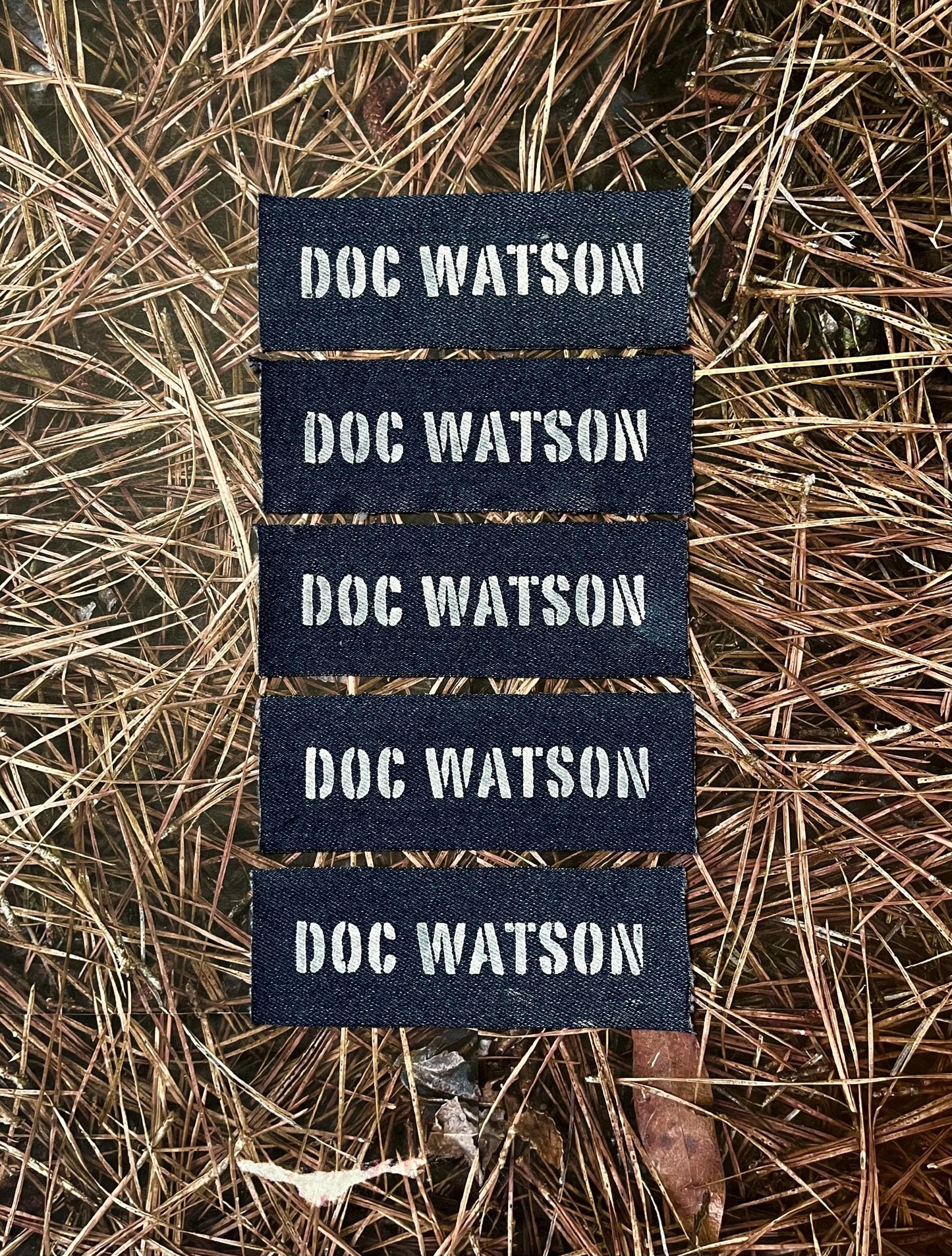 Doc Watson Denim Patch / Raw Edge / Sew On